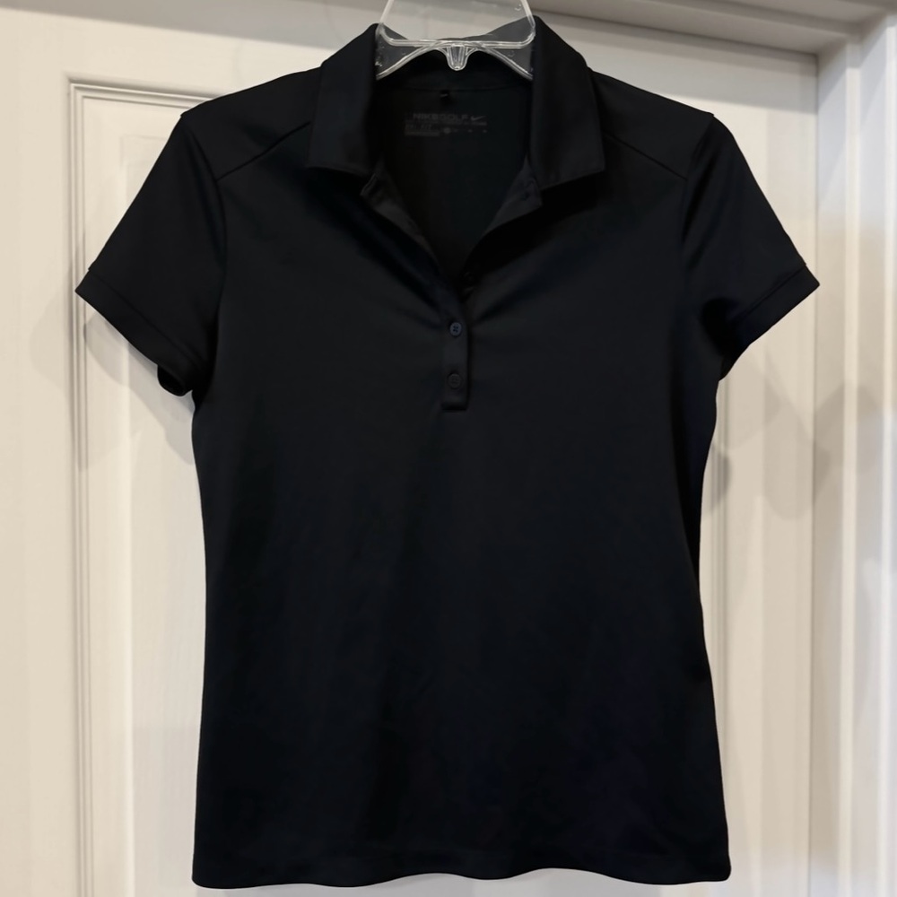 Nike Women’s Victory Dri Fit Golf Polo Short Sleeve Shirt Top Black Size Medium